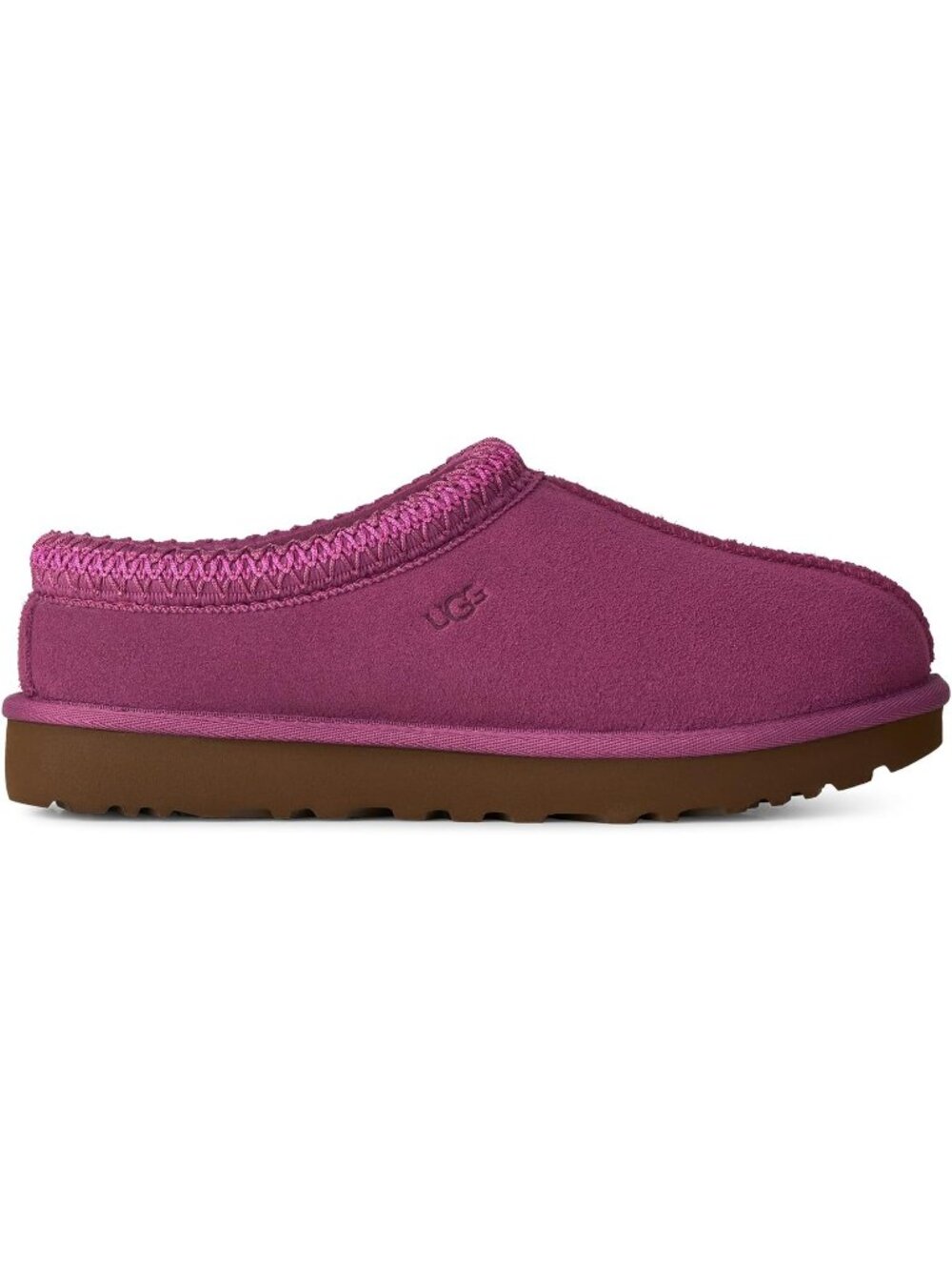 Ugg Women's Dark Winterberry Round Toe Imported Leather SOLID Tasman Ii Slippers